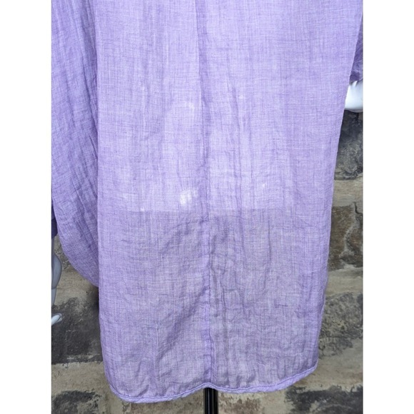 Onetheland Light Purple Blouse‎ Pull Over Twist Front Roll Sleeve Woman's Large - Picture 7 of 12